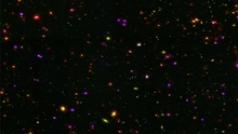 Field of galaxies in unnatural colors