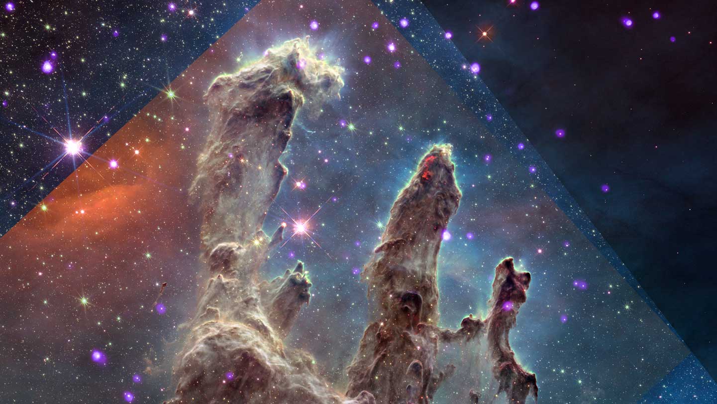Sottobicchiere In Sughero Cool Nebula - 9.5x9.5 Cm, Finitura Lucida, Sistema Solare, Regalo Spaziale