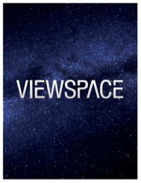 Vertical blue space image with text reading ViewSpace.