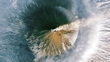 Satellite image of an active volcano